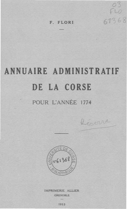 >Annuaire administratif de la Corse