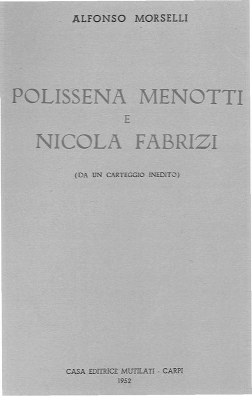 >Polissena Menotti e Nicola Fabrizi