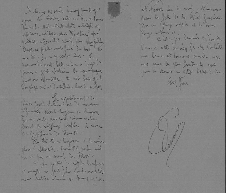 Correspondances familiales : Lettres de Joseph-Antoine Canasi à ses frères