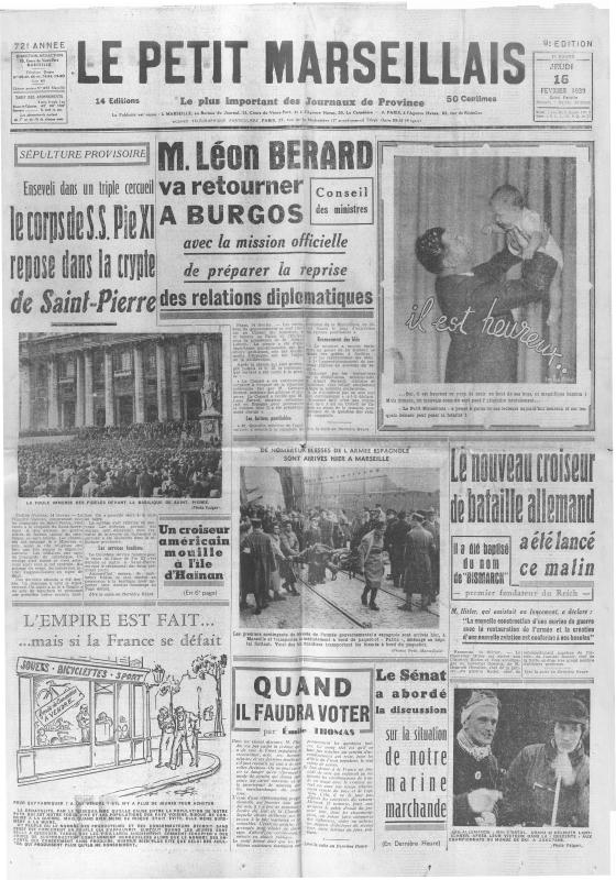 >Le Petit Marseillais, édition de la Corse (1939-02)