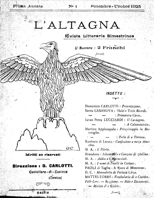 >L’Altagna Sittembre Uttobre 1925