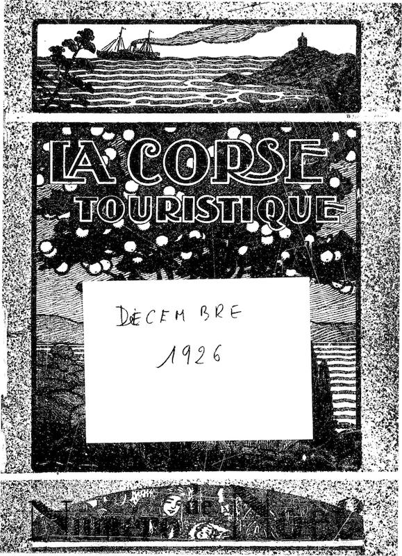 >La Corse touristique. Décembre 1926