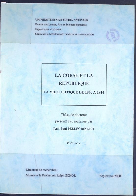 >La Corse et la République