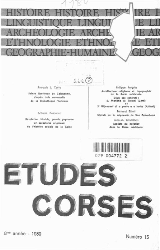 >Études Corses n°15