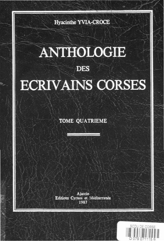 >Anthologie des écrivains corses