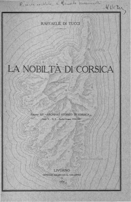 >La nobiltà di Corsica