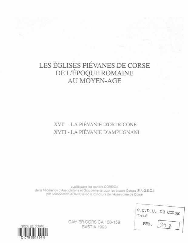 >Cahiers Corsica N°158-159