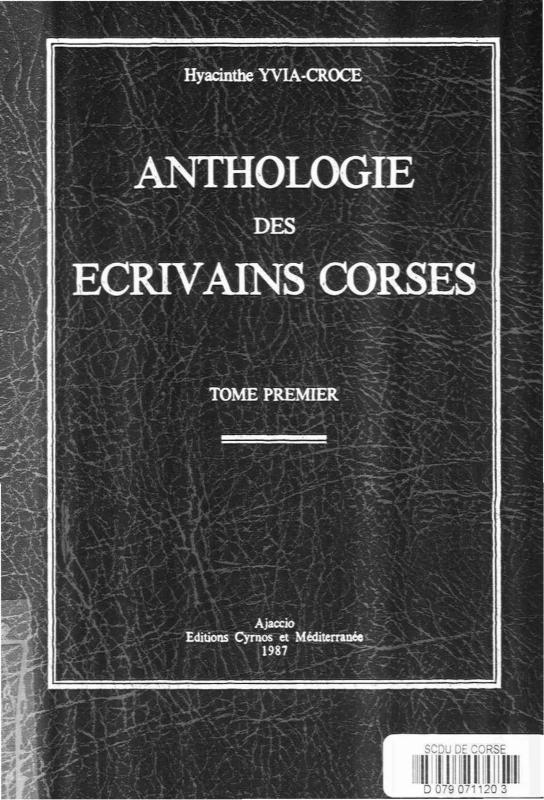 >Anthologie des écrivains corses
