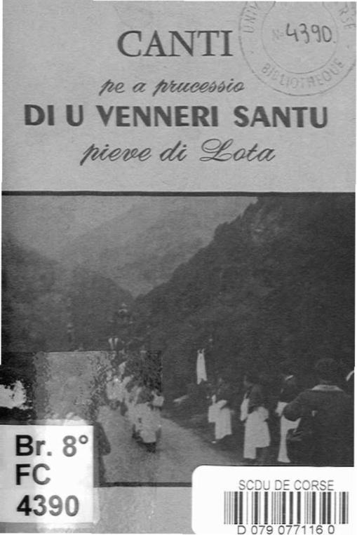 >Canti pè a Prucessio di u Veneri Santu