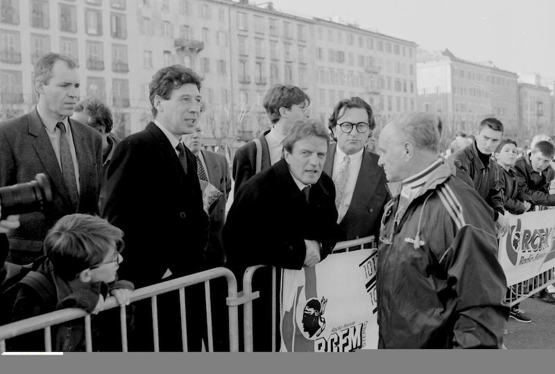 >Bernard Kouchner et Émile Zuccarelli en visite à Bastia