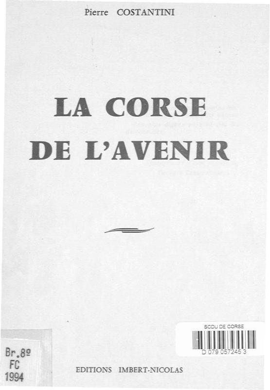>La Corse de l'avenir