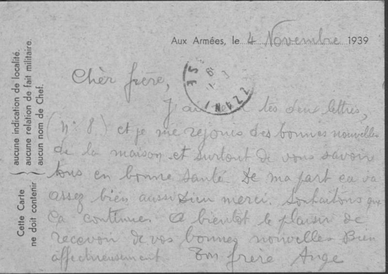 Correspondances familiales diverses (Joseph-Antoine Canasi)
