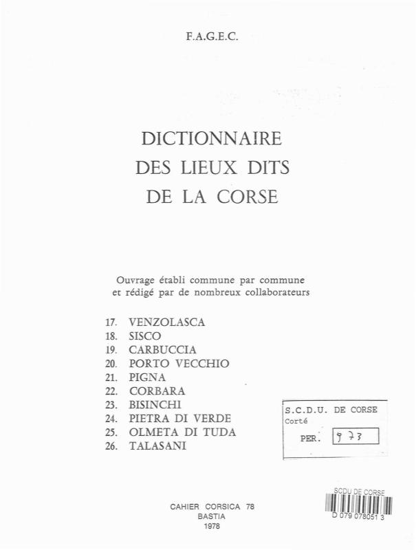 >Cahiers Corsica N°78