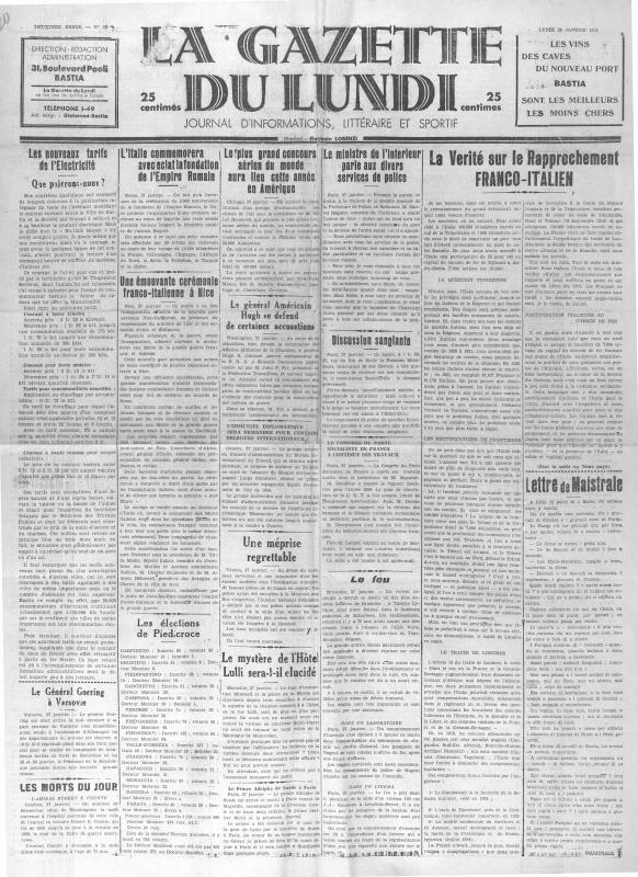 >La Gazette du lundi (1935-01)