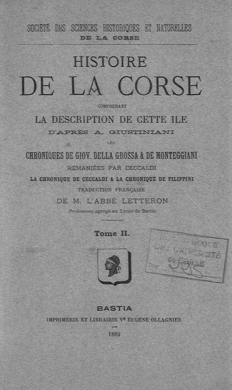 >Bulletin de la Société des Sciences Historiques et Naturelles de la Corse,1889