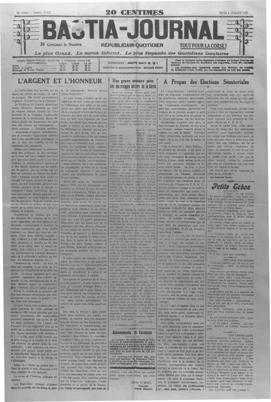 >Bastia-Journal (1929-07)