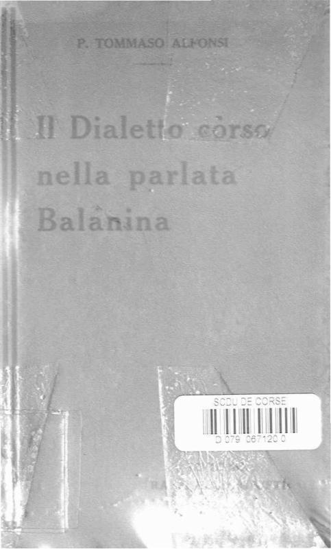 >Il dialetto corso nella parlata Balanina