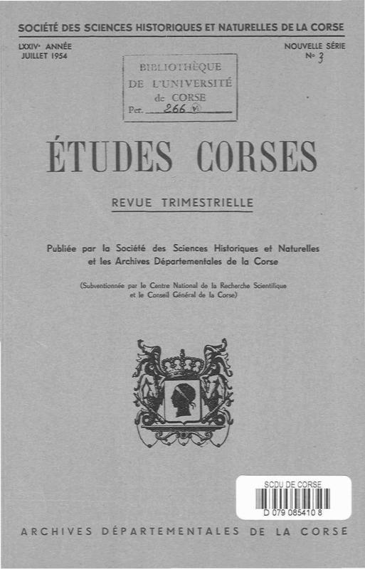>Études Corses n°3