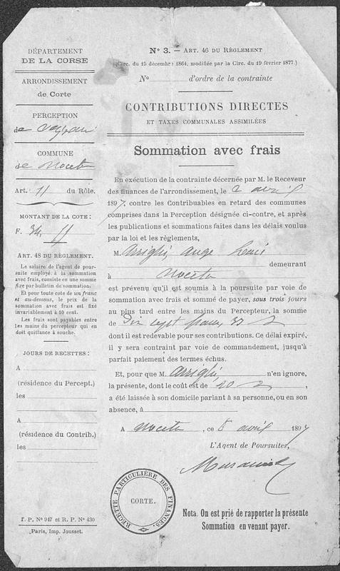 Documents personnels : cartes d'identité, actes de mariage (Joseph-Antoine Canasi)