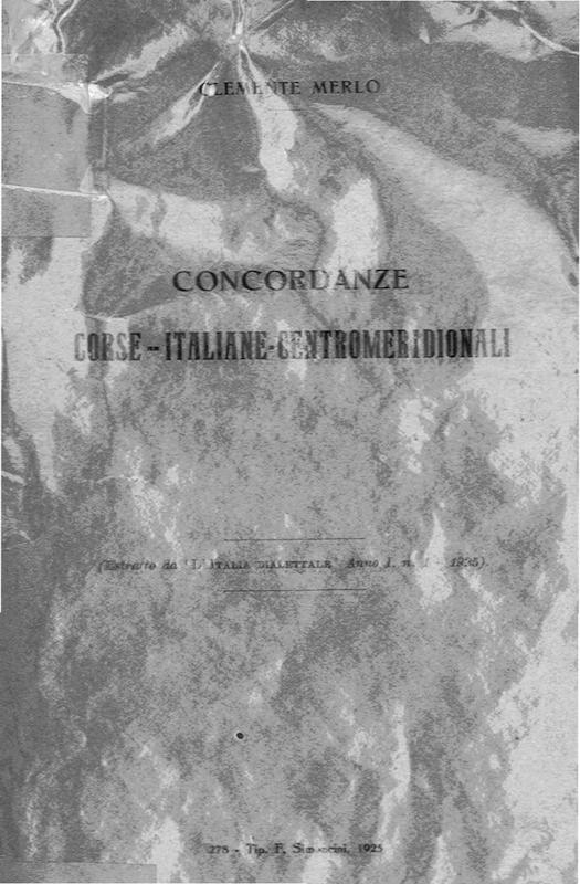 >Concordanze corse italiane centromeridionali