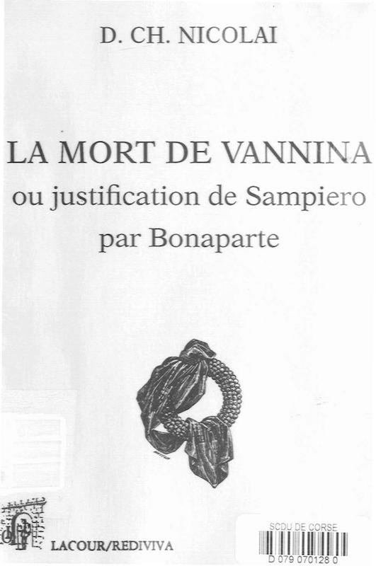 La mort de Vannina ou justification de Sampiero par Bonaparte