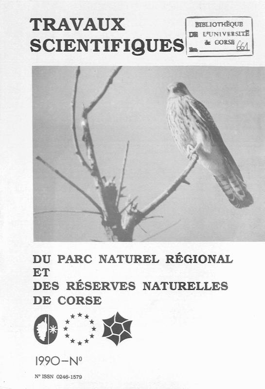 >Travaux scientifiques du parc naturel régional et des réserves naturelles de Corse 1990 n°30