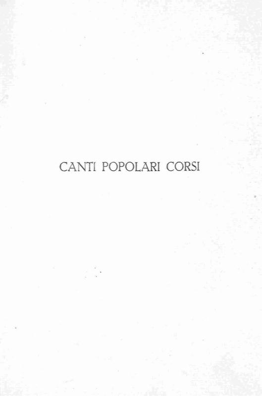 >Canti popolari corsi