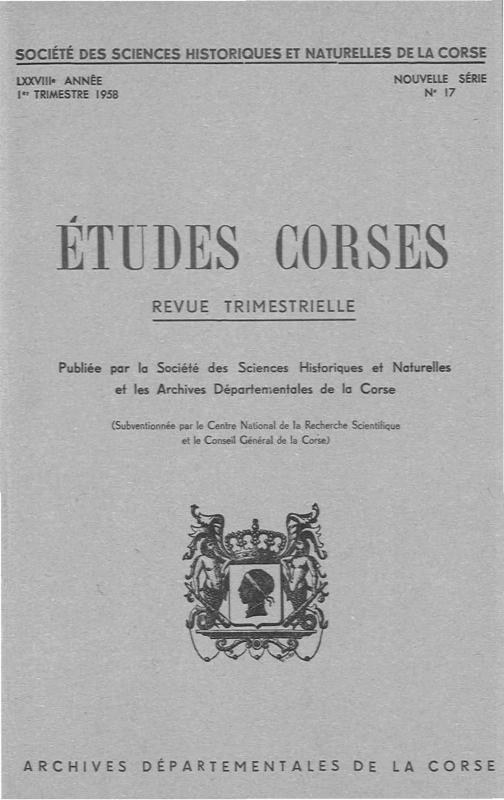 >Études Corses n°17