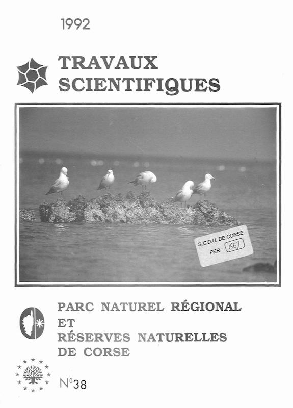 Travaux scientifiques du Parc Naturel Régional et des réserves naturelles de Corse n° 38
