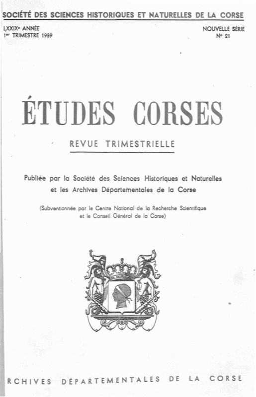 >Études Corses n°21