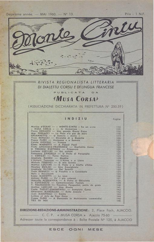 >Monte Cintu Numaru 13 Mai 1960