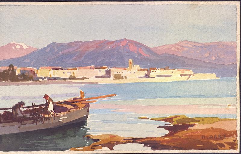 >Vue du port d’Ajaccio d’après H. Dary