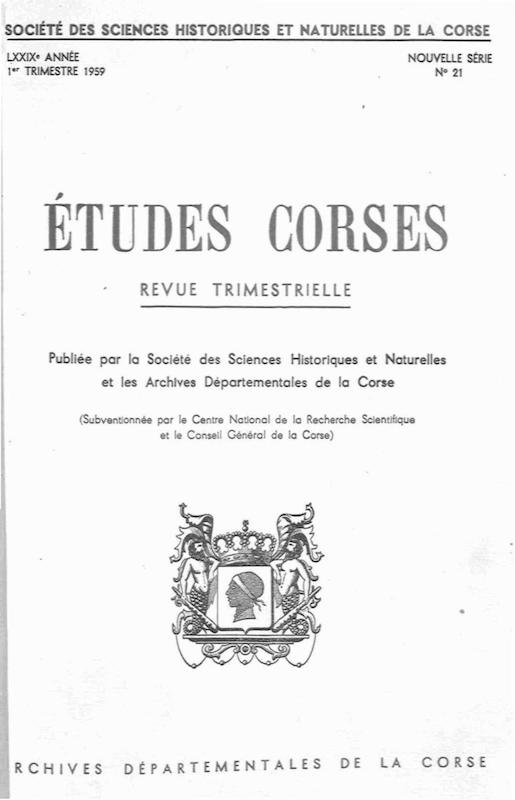 >Études Corses n°21