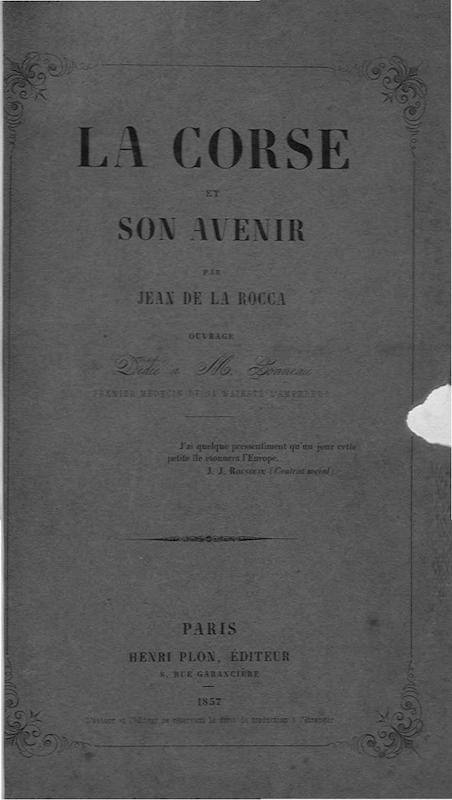 >La Corse et son avenir