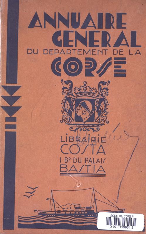 >Annuaire général du département de la Corse