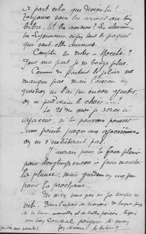Correspondances amicales (Joseph-Antoine Canasi)