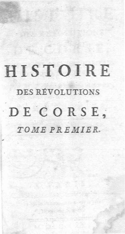 >Histoire des révolutions de Corse