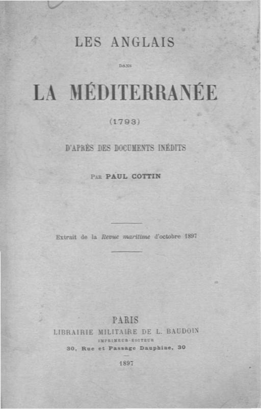 >Les Anglais dans la méditerranée (1793)