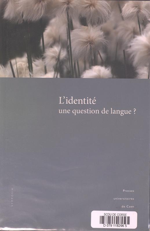 >L'identité : une question de langue ?