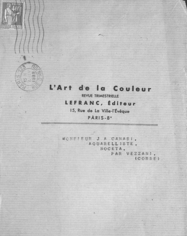 Enveloppes des correspondances de Joseph-Antoine Canasi