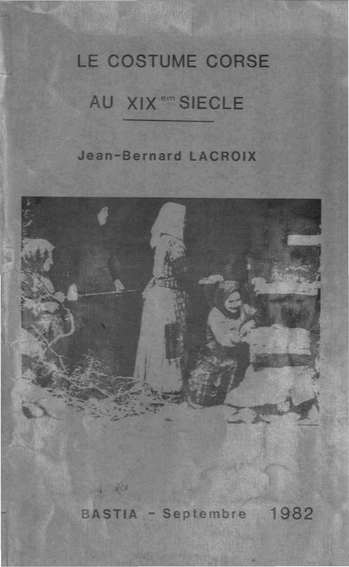>Le costume corse au XIXème siècle