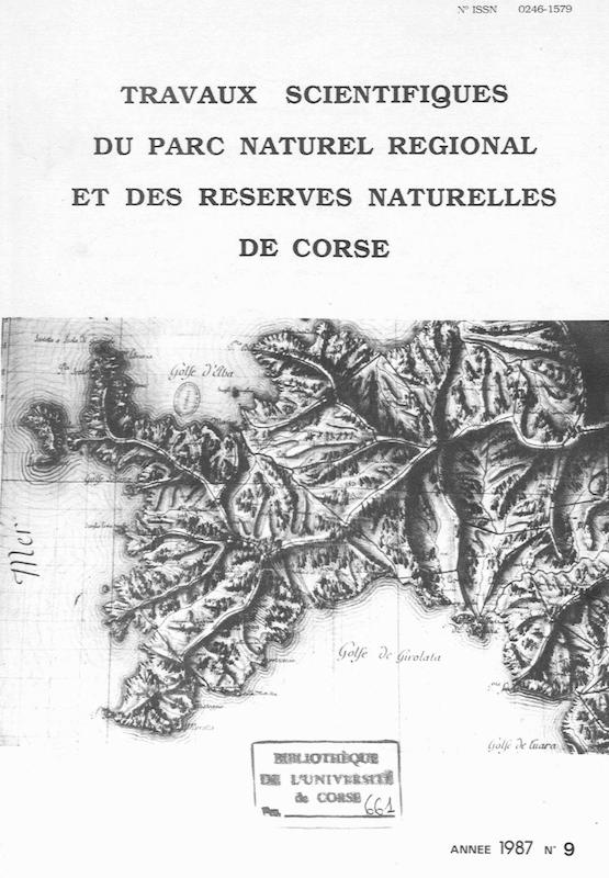 Travaux scientifiques du Parc Naturel Régional et des réserves naturelles de Corse