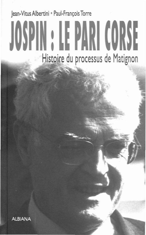 >Jospin le pari corse
