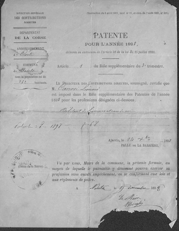 Documents personnels : diplômes (Joseph-Antoine Canasi)