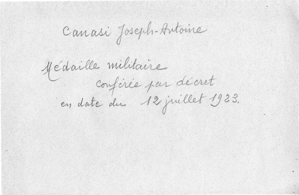 >Notes de service aux colonies (Joseph-Antoine Canasi)