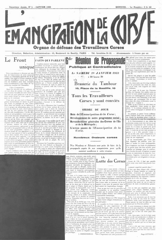 L'Émancipation de la Corse (1933)