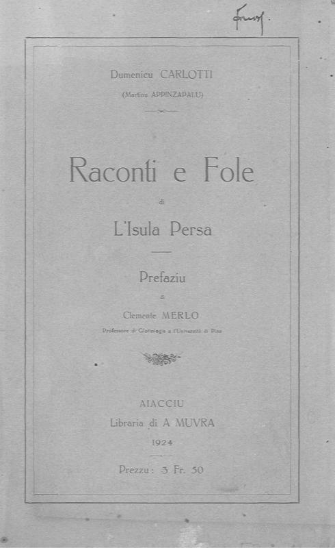 >Raconti e Fole di l'Isula Persa