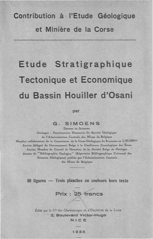 >Contribution à l'étude géologique et minière de la Corse
