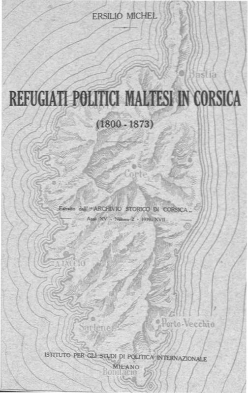 >Refugiati politici Maltesi in Corsica (1800-1873)