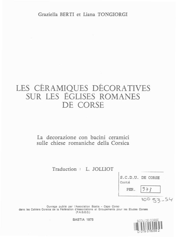 >Cahiers Corsica N°53-54